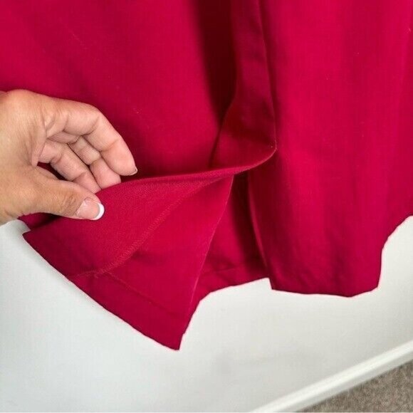 Vintage Red Dress size 8 Short Sleeve Asian Inspired - Picture 8 of 10